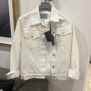 Prada white denim jacket size 38